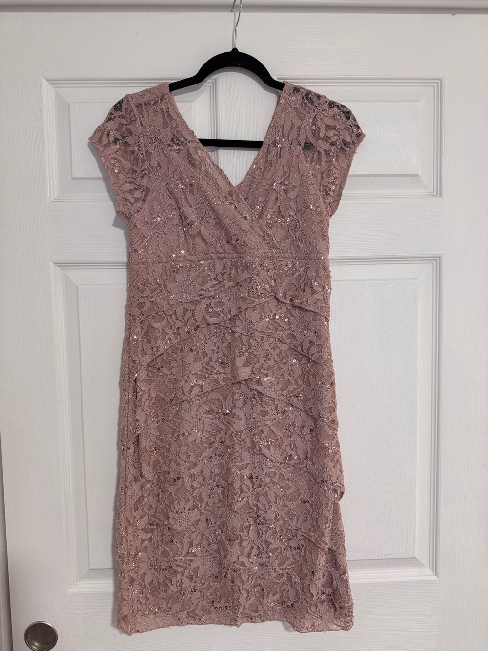 Scarlett Nite Dusty Rose Lace Midi Dress